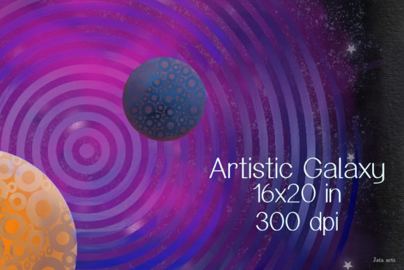 Artistic Galaxy Artwork Poster - 16x20in