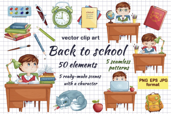 Back to School Vector Elements and Illustrations