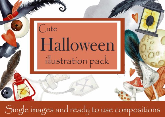 Cute Halloween Illustration Pack