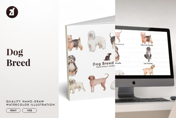 Dog Breed Set 14 Illustrations