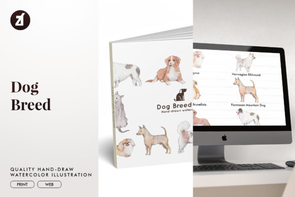 Dog Breed Set 7 Illustrations