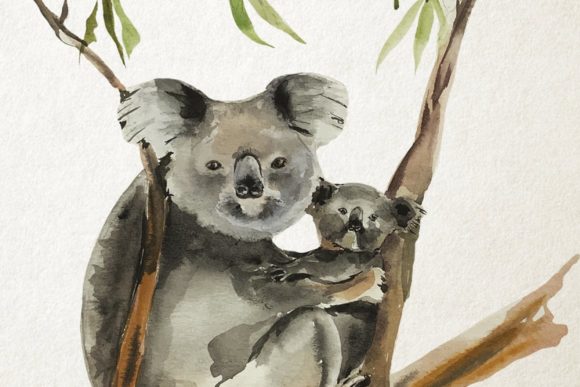 Embroidery Design Review: Mother and Baby Koalas