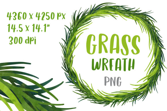 Grass Wreath Greenery Clipart and Illustrations