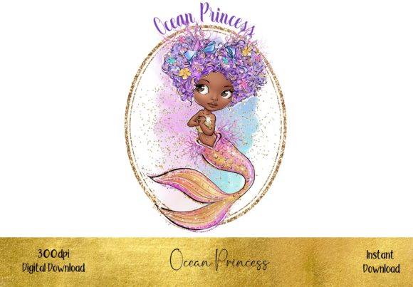 Ocean Princess Mermaid Illustrations