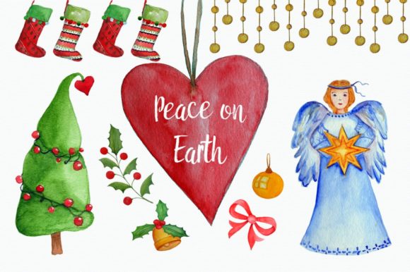 Peace on Earth Clip Art Set and Illustrations