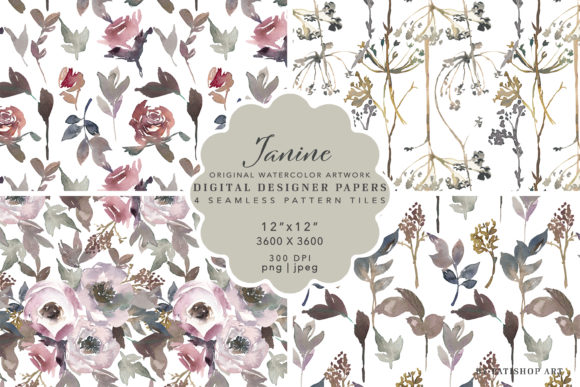 Seamless Pattern Collection Repeatable Illustrations