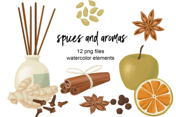 Spices and Aromas Clipart & Illustrations