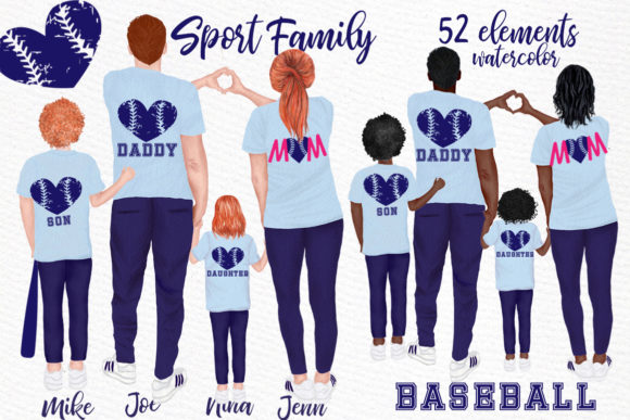 Sport Family Clipart, Baseball Mom: A Practical Design Asset Review
