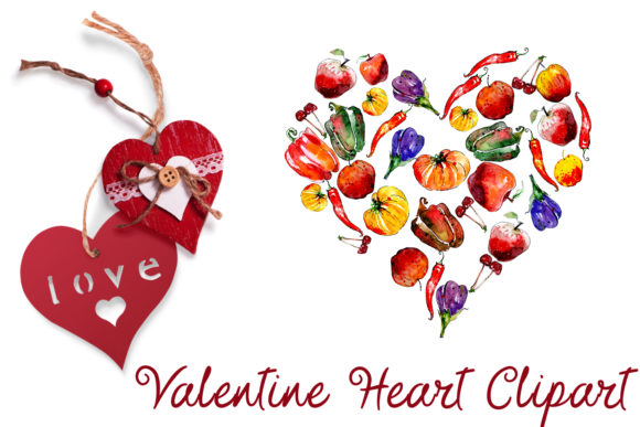 Valentine Vegetables Heart. Love Clipart